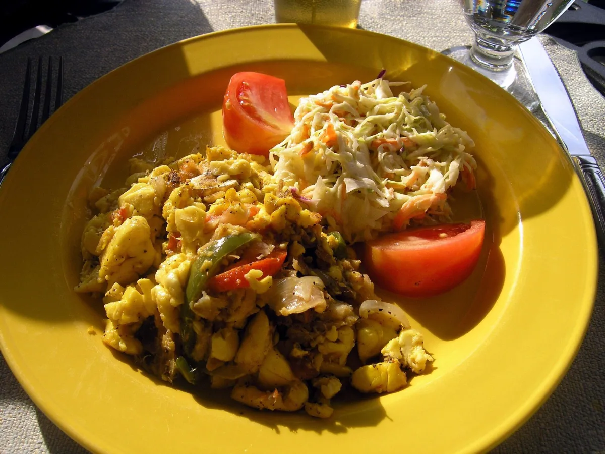 Ackee and saltfish jamaican