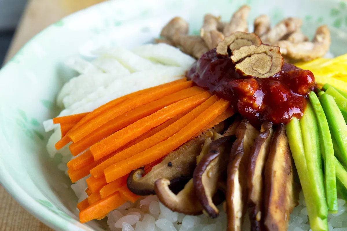 Bibimbap coreean cu legume