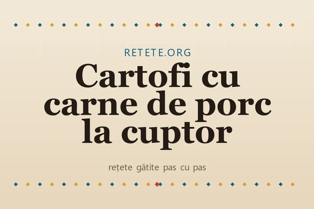 Cartofi cu carne de porc la cuptor