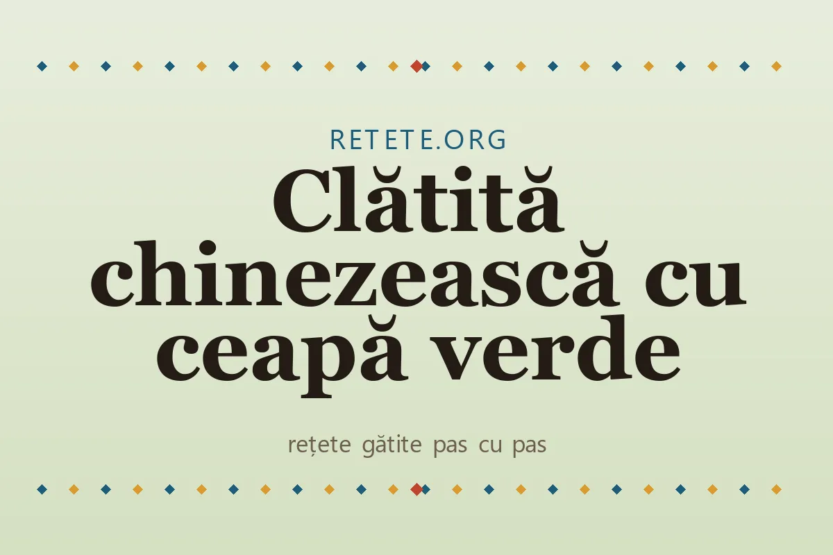 Clătită chinezească cu ceapă verde