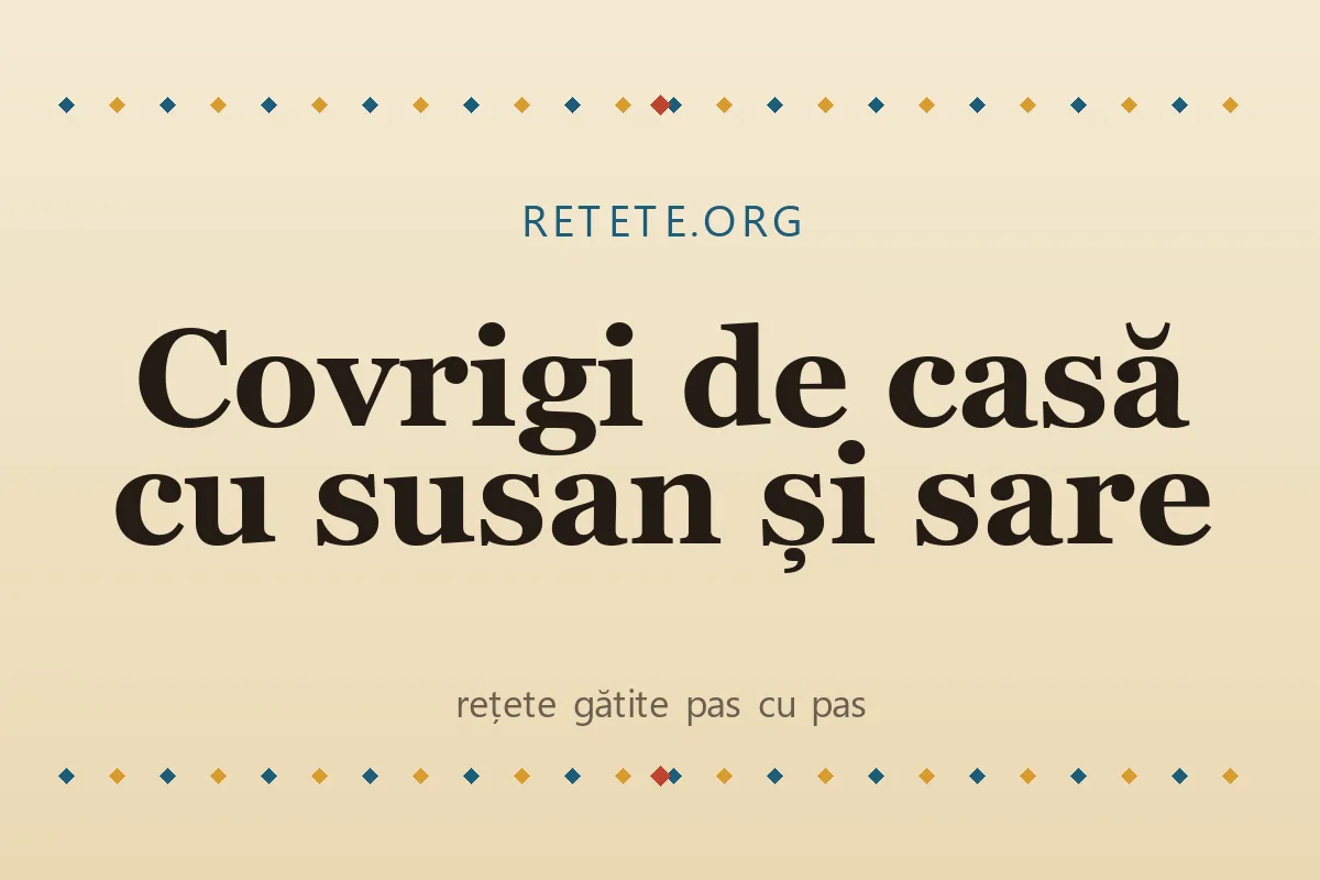 Covrigi de casă cu susan și sare