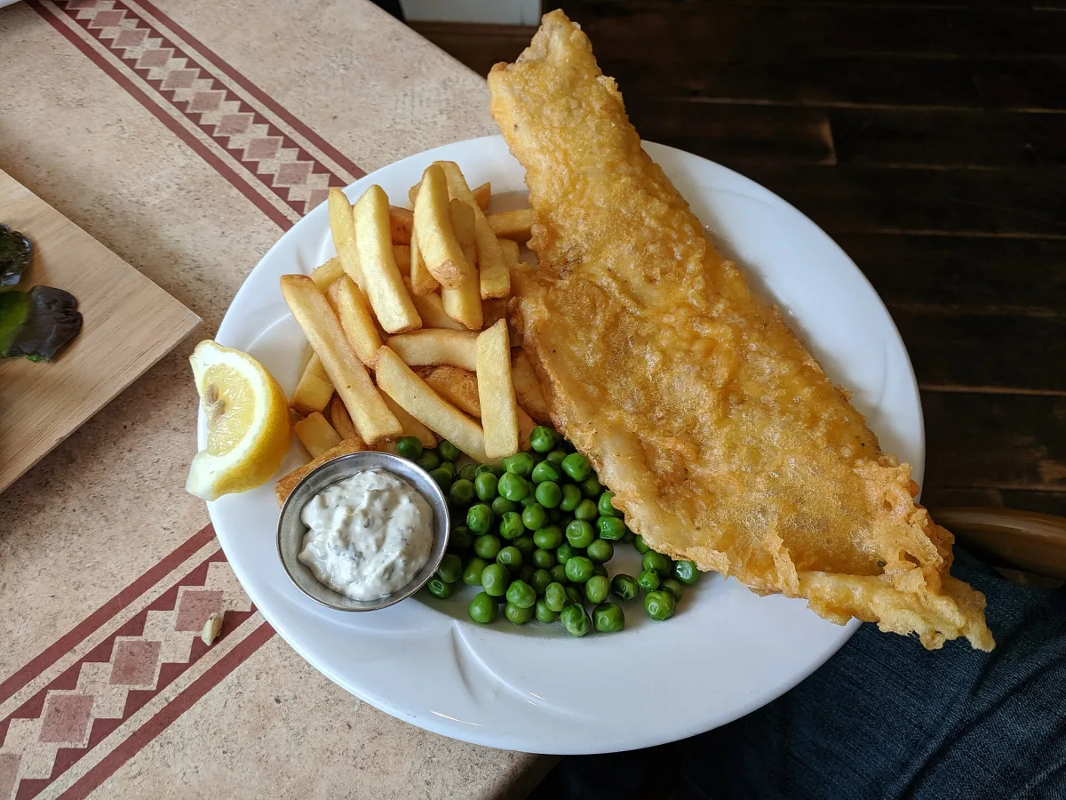Fish and chips în aluat crocant