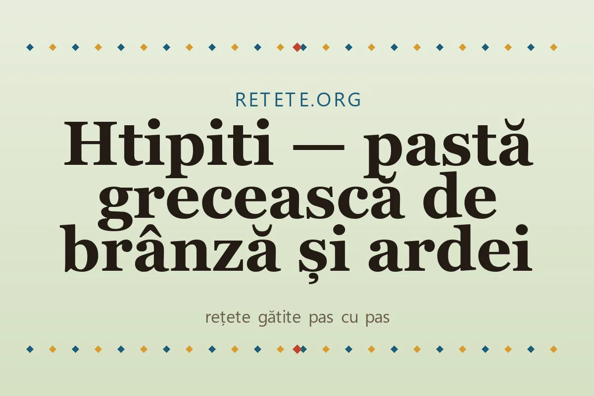 Htipiti — pastă grecească de brânză și ardei