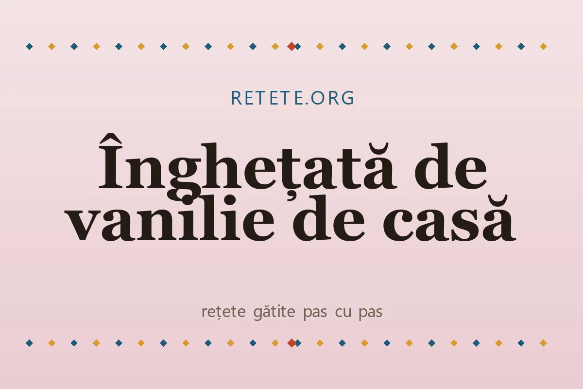 Înghețată de vanilie de casă