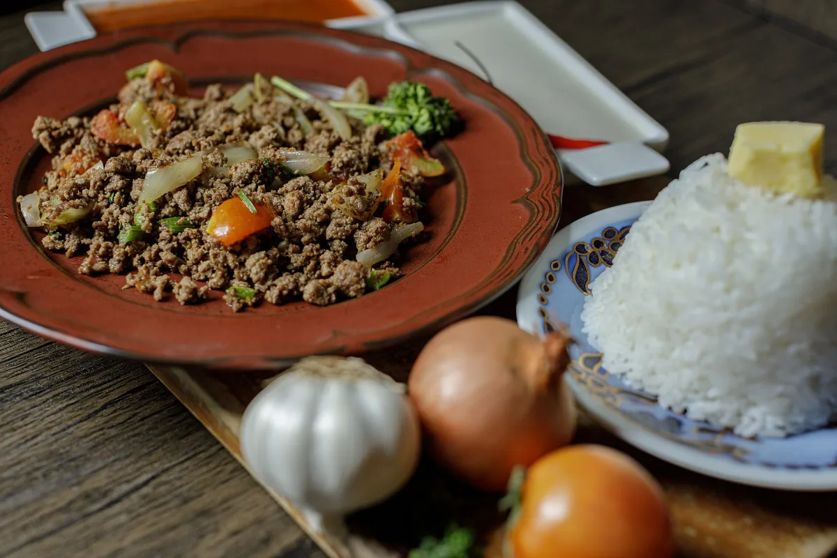 Keema — carne tocată indiană cu mazăre