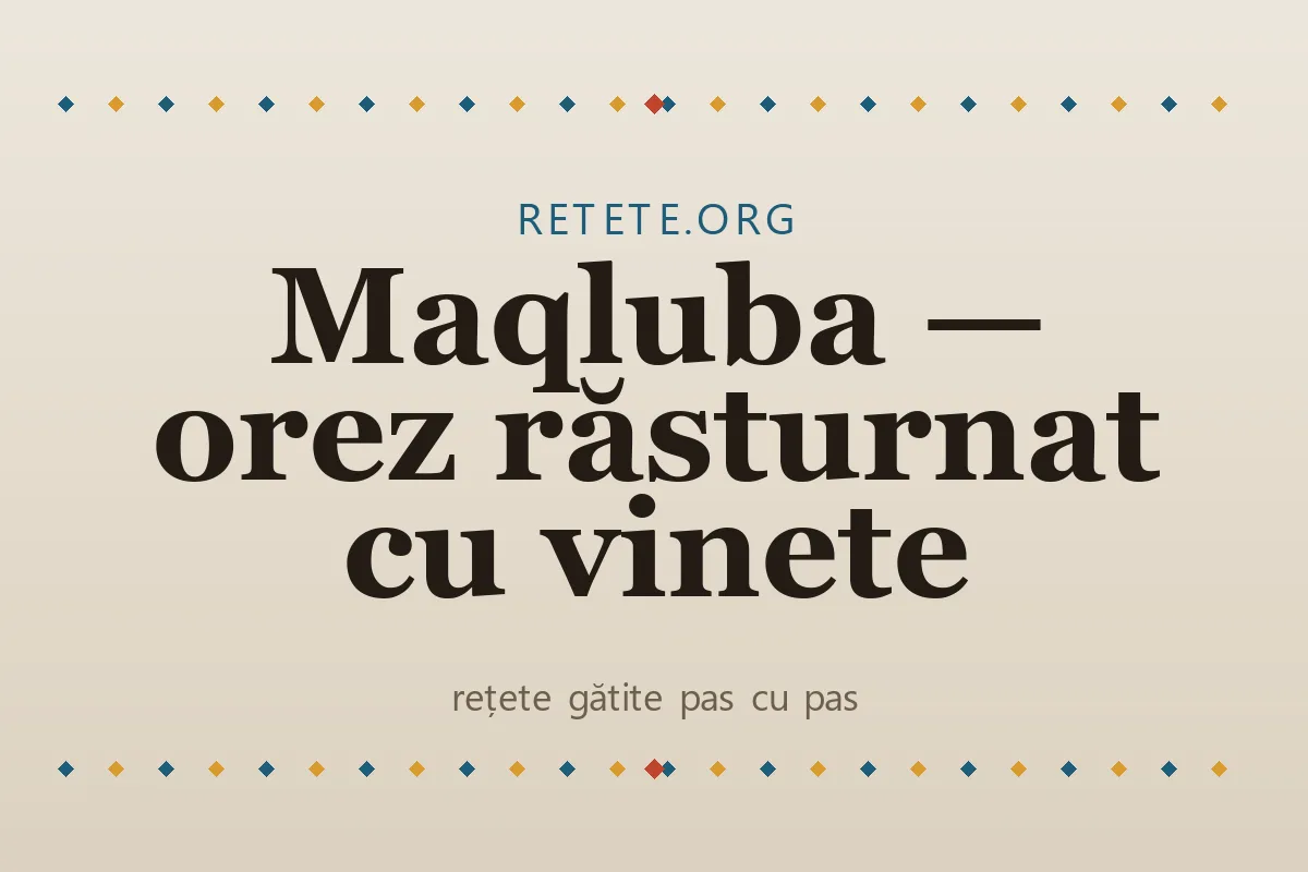Maqluba — orez răsturnat cu vinete