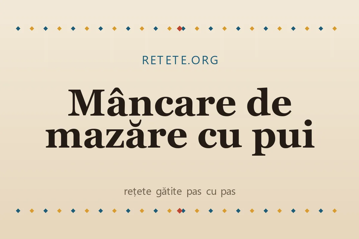 Mâncare de mazăre cu pui