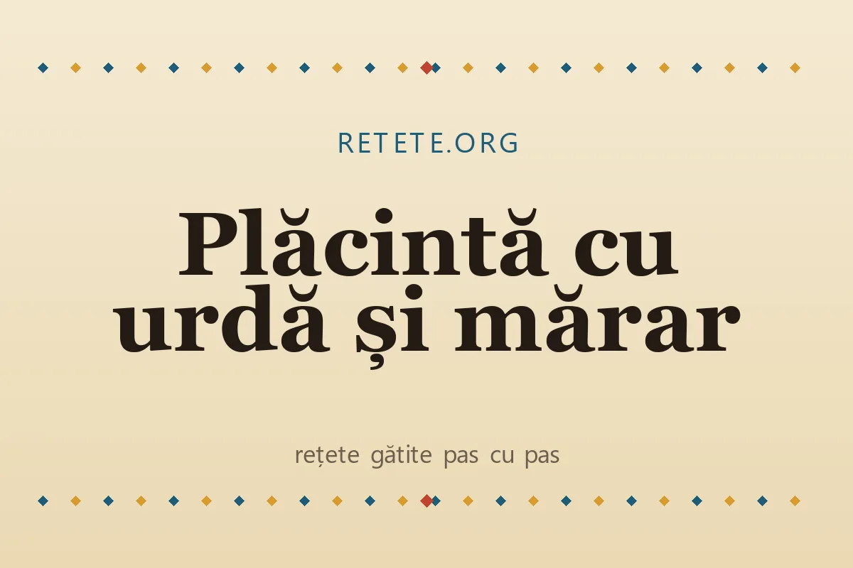 Plăcintă cu urdă și mărar