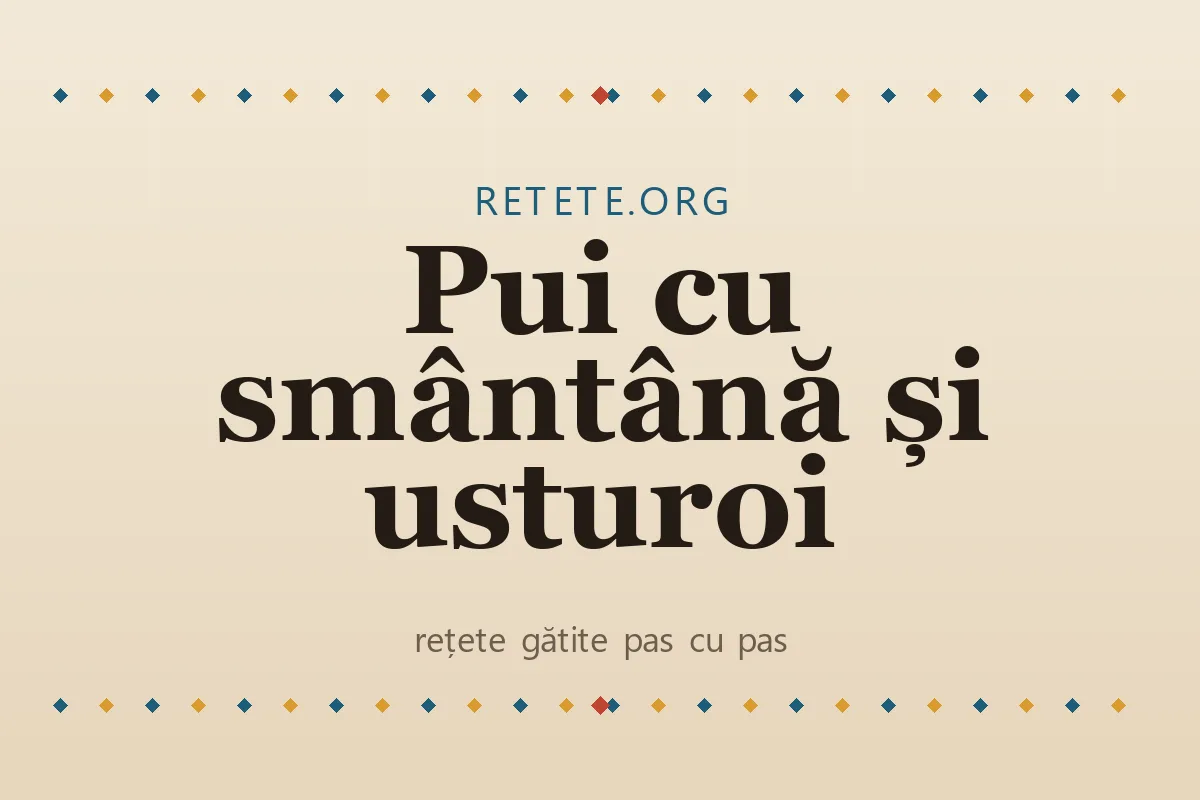 Pui cu smântână și usturoi