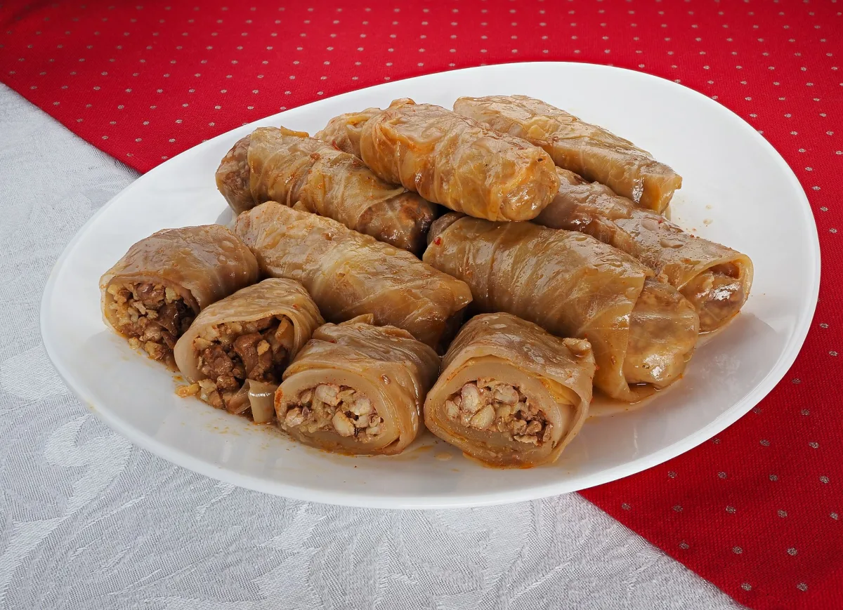 Sarmale de post cu ciuperci și orez