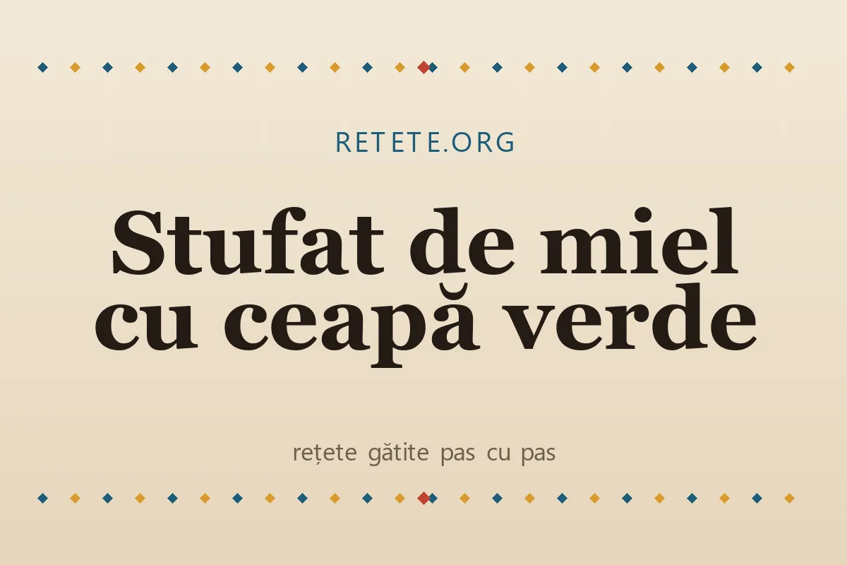 Stufat de miel cu ceapă verde
