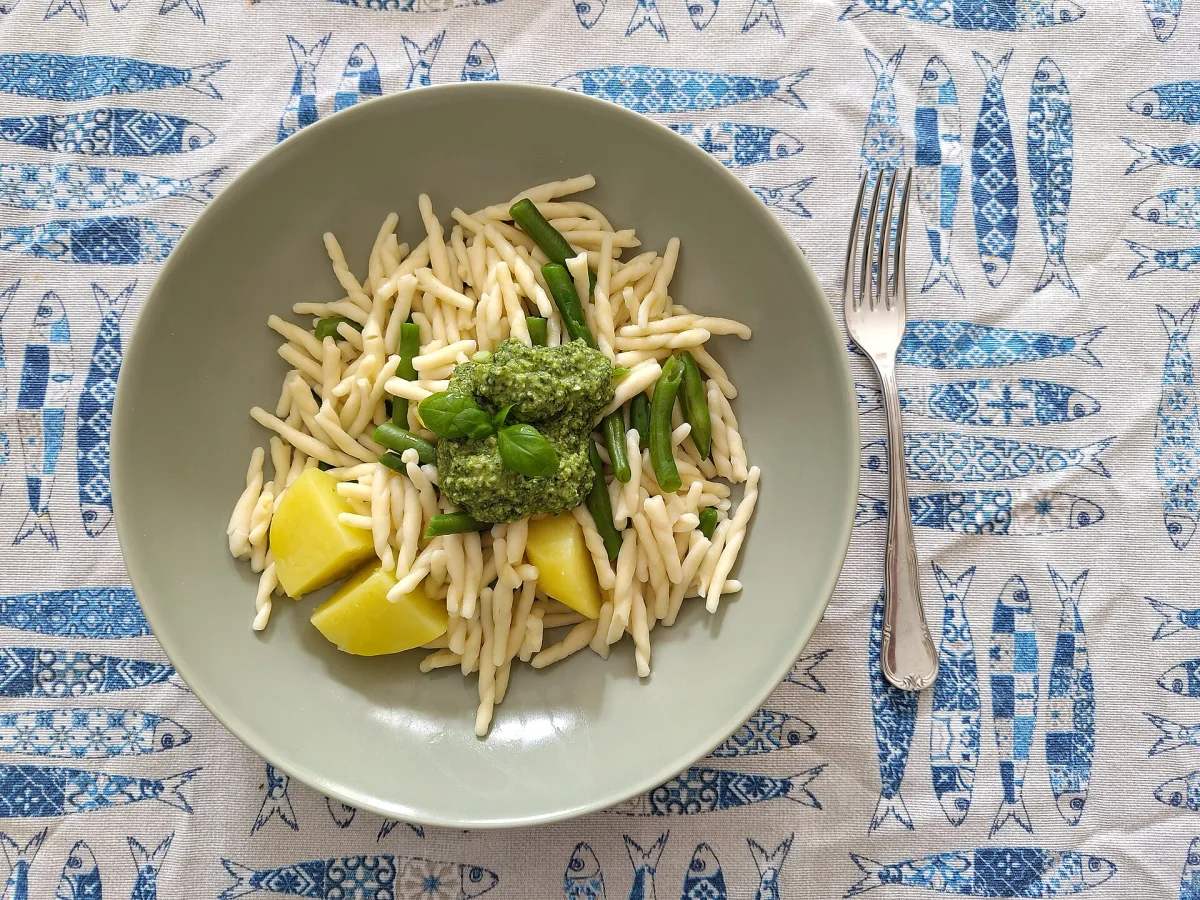 Trofie al pesto genovese