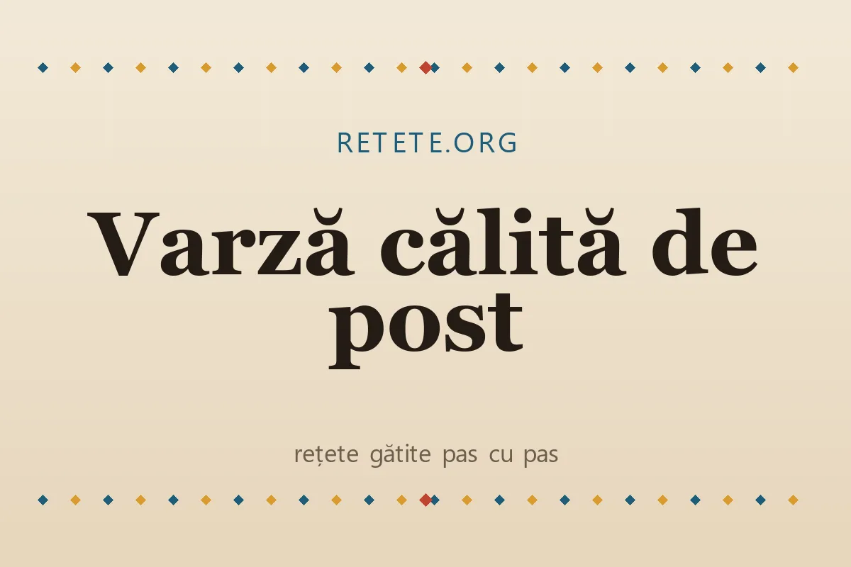 Varză călită de post