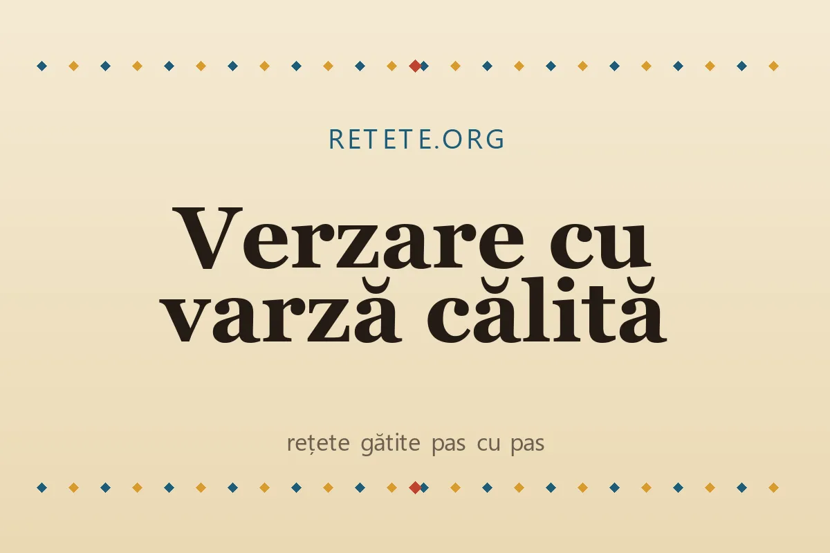 Verzare cu varză călită