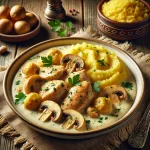 Ciulama de pui cu ciuperci